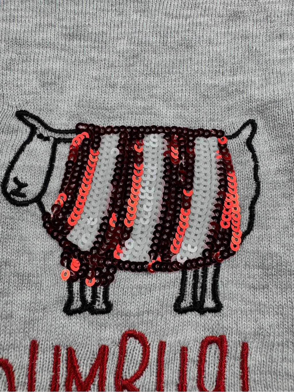 Debenhams Christmas Crewneck Sweater Bah Humbug Whimsy Sheep Size 14 Holiday — image 4 of 8